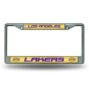 Los Angeles Lakers Glitter Chrome License Plate Frame 